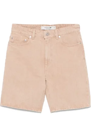 Lacoste Washed-effect denim shorts