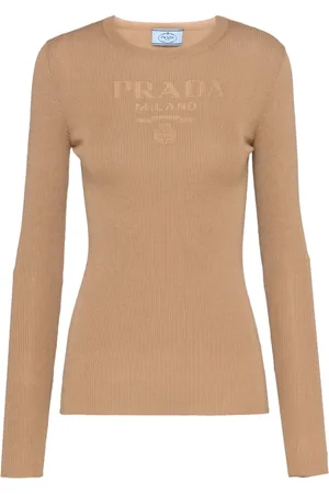 Prada Logo-intarsia wool jumper