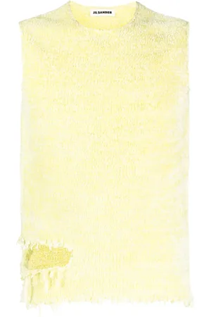 Jil Sander Distressed-finish knitted top