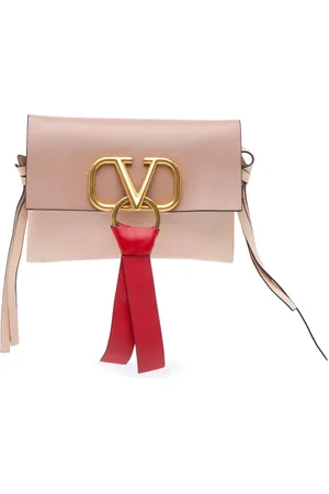 VALENTINO GARAVANI 2018-2024 Leather VRing clutch bag