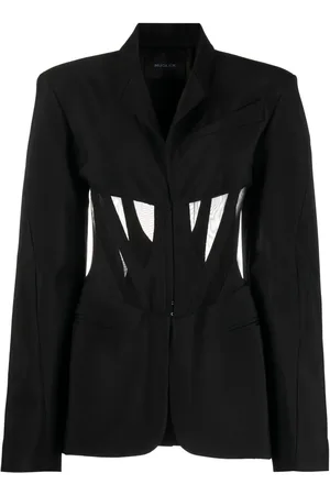 MUGLER Cutout-detail corseted blazer