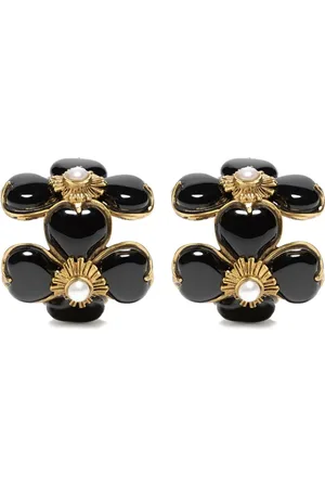 Goossens Clover floral-motif clip-on earrings