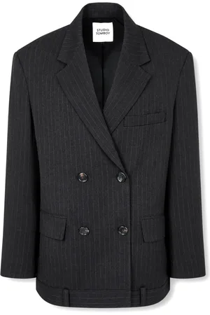 Studio Tomboy Double-breasted pinstripe blazer