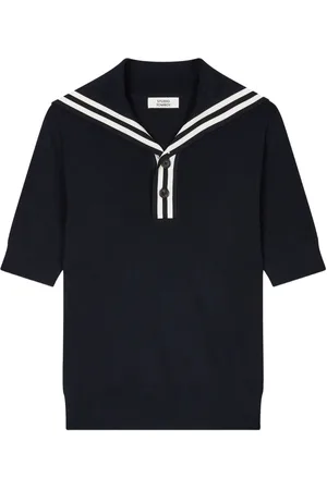 Studio Tomboy Sailor-collar short-sleeve top
