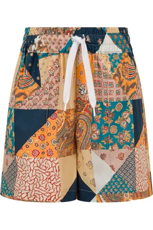 Etro Patchwork cotton shorts