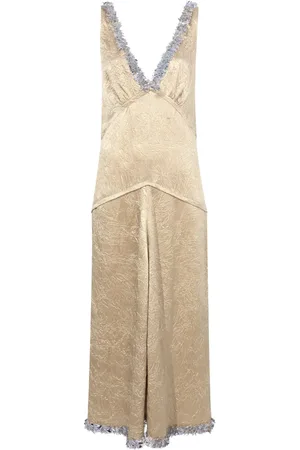 Proenza Schouler Mira sequin-trim satin dress