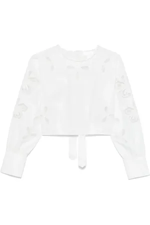 Sandro Floral-embroidered blouse