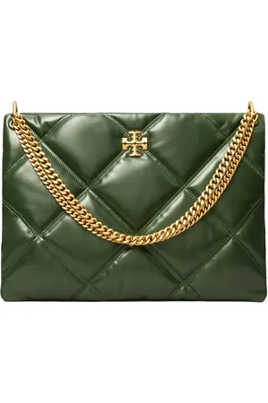 Tory Burch Kira diamond-quilted contrast-stiching shoulder bag