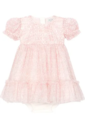 Dolce & Gabbana DG logo-print tulle dress