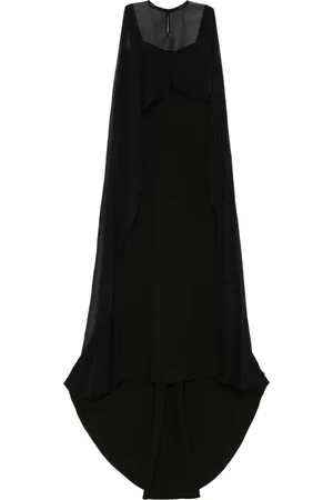 Atu Body Couture Detachable-cape maxi dress
