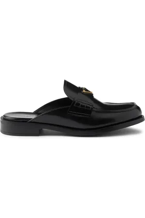 Prada Brushed leather mules