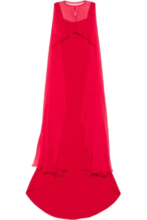Atu Body Couture Detachable-cape maxi dress
