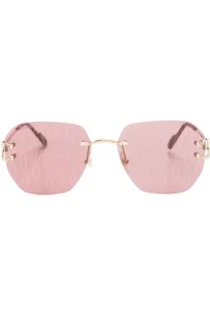 Cartier Logo-decal frameless sunglasses
