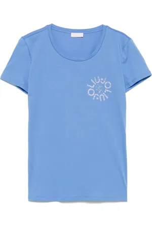 Liu Jo Crystal-logo T-shirt
