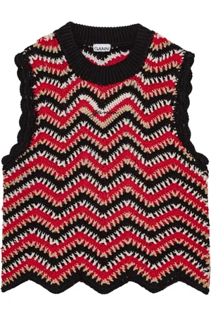 Ganni Organic-cotton crochet vest
