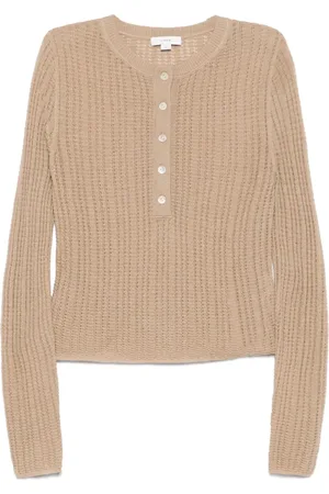 Vince Waffle-knit polo top
