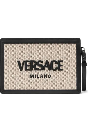 VERSACE Milano raffia clutch bag