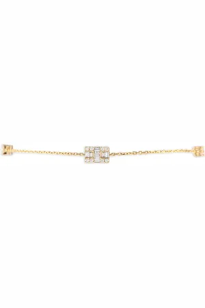 LB Exclusive 14kt yellow diamond station bracelet