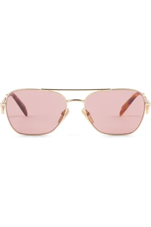 Prada Triangle-logo pilot-frame sunglasses