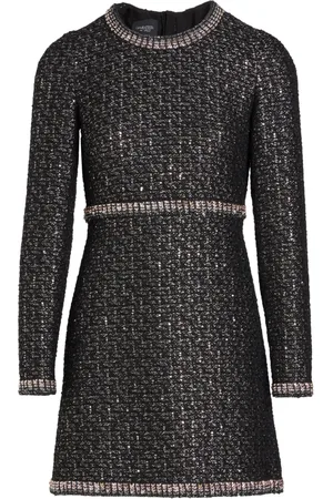 Giambattista Valli Sequinned boucl?? mini dress
