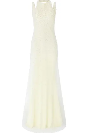 GENNY Pearl-embellished maxi dress