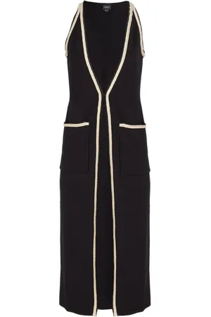 Giambattista Valli Contrast-trim sleeveless kaftan