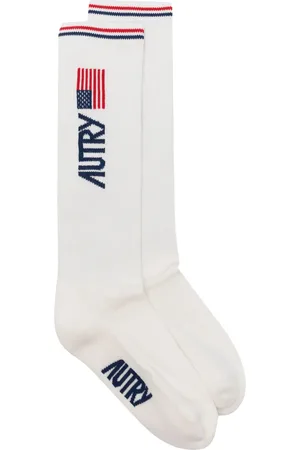 Autry Logo-intarsia mid-calf socks