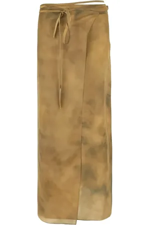 Sportmax Silk midi skirt