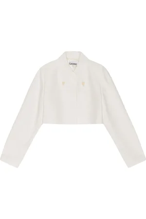 Ganni Slub cropped jacket