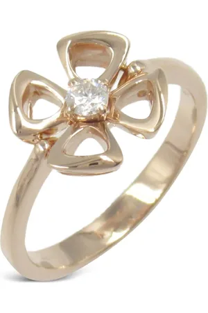 Bvlgari 2010s 18K rose gold Fiorever diamond ring