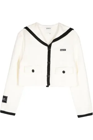 Musium Div. Contrasting-trim button-up jacket