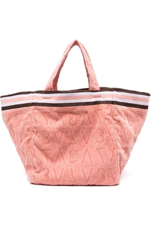 V°73 Debossed logo-print beach bag