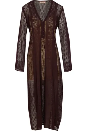 Twin-Set Perforated-knit dress