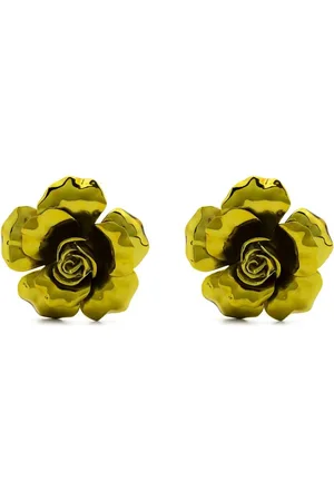 Roberto Cavalli Oversize rose earrings