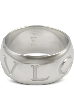 Bvlgari 2010s 18K white gold Monologo ring