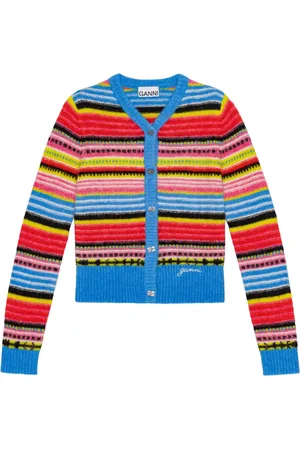 Ganni Soft Wool Stripe Cardigan