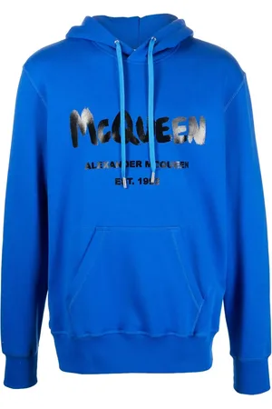 Alexander McQueen Logo graffiti-print hoodie
