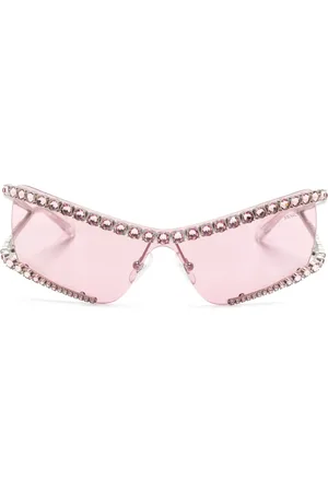 Swarovski Crystal-embellished mask-frame sunglasses