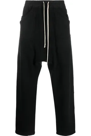 Rick Owens Organic-cotton drawstring-waist trousers