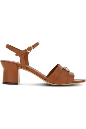 Salvatore Ferragamo 55mm leather Gancini plaque sandals