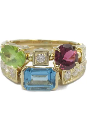 Bvlgari 2010s 18K yellow Allegra multi-stone ring