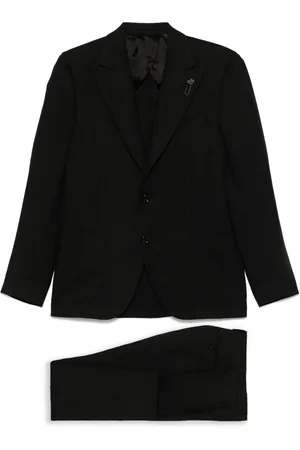 LARDINI Brooch-detail suit