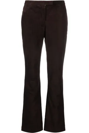 THEORY Flared leather trousers