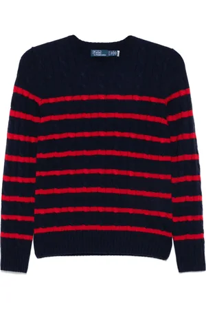 Ralph Lauren Striped cable-knit sweater