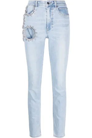 AREA Crystal-embellished jeans