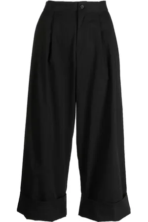 YOHJI YAMAMOTO Pleat-detail cropped trousers