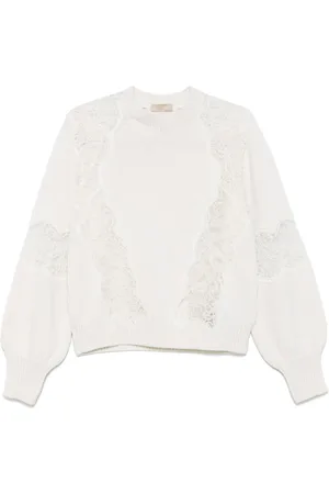 Elie saab Lace-detail sweater
