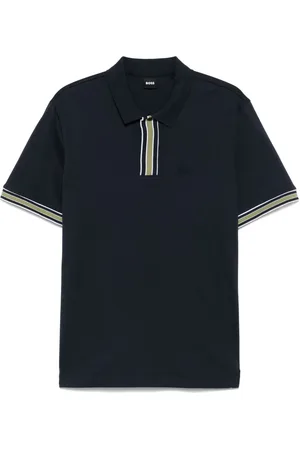 HUGO BOSS Contrast-piping cotton polo shirt