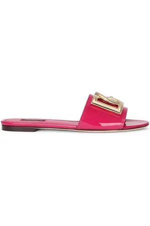 Dolce & Gabbana DG-logo patent leather sandals