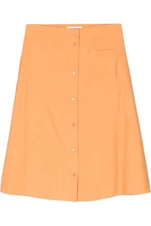 Maison Kitsuné High-waisted A-line midi skirt